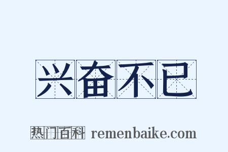 兴奋不已是什么意思的图片